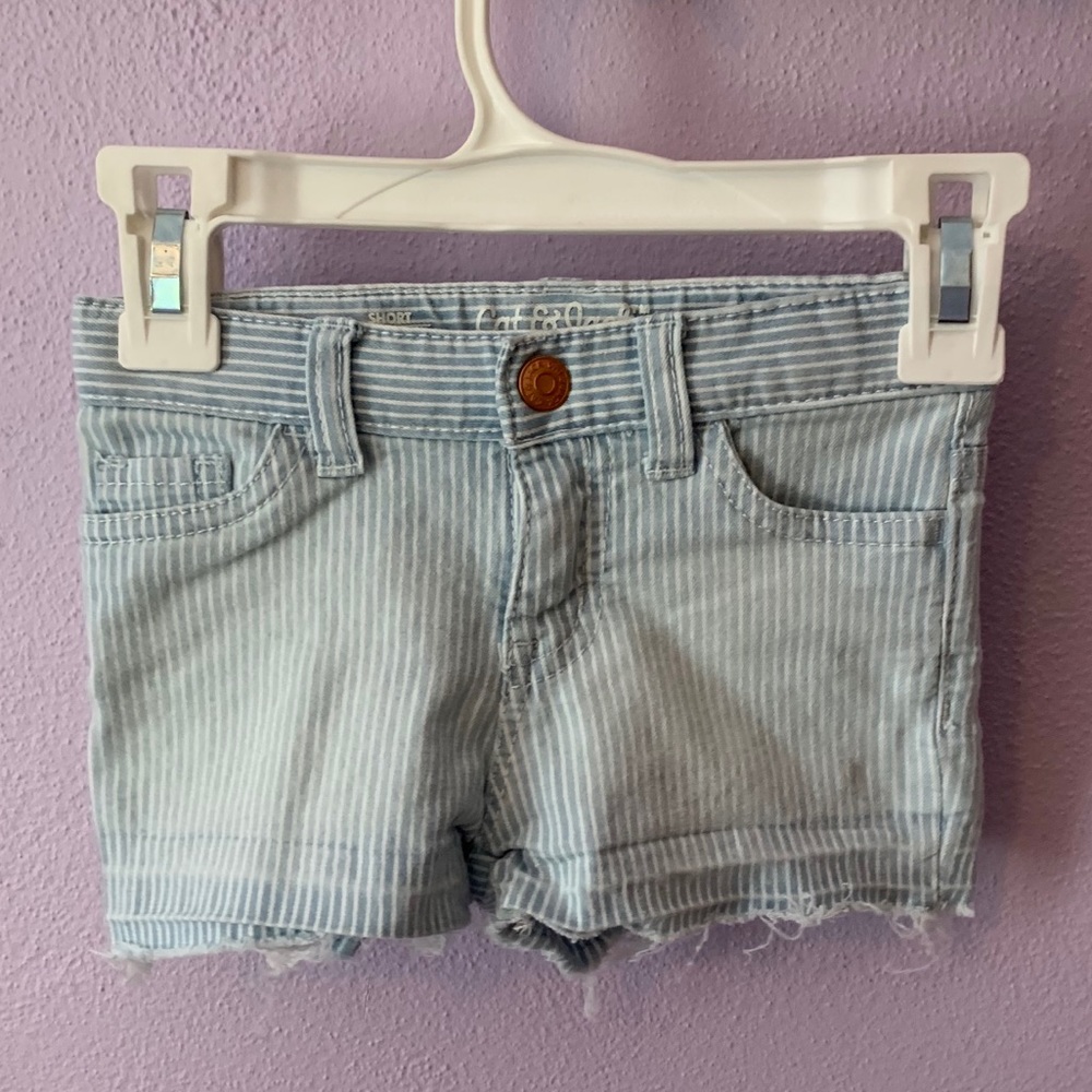 Toddler girls adjustable jean shorts